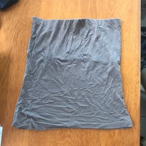Plain gray tube top